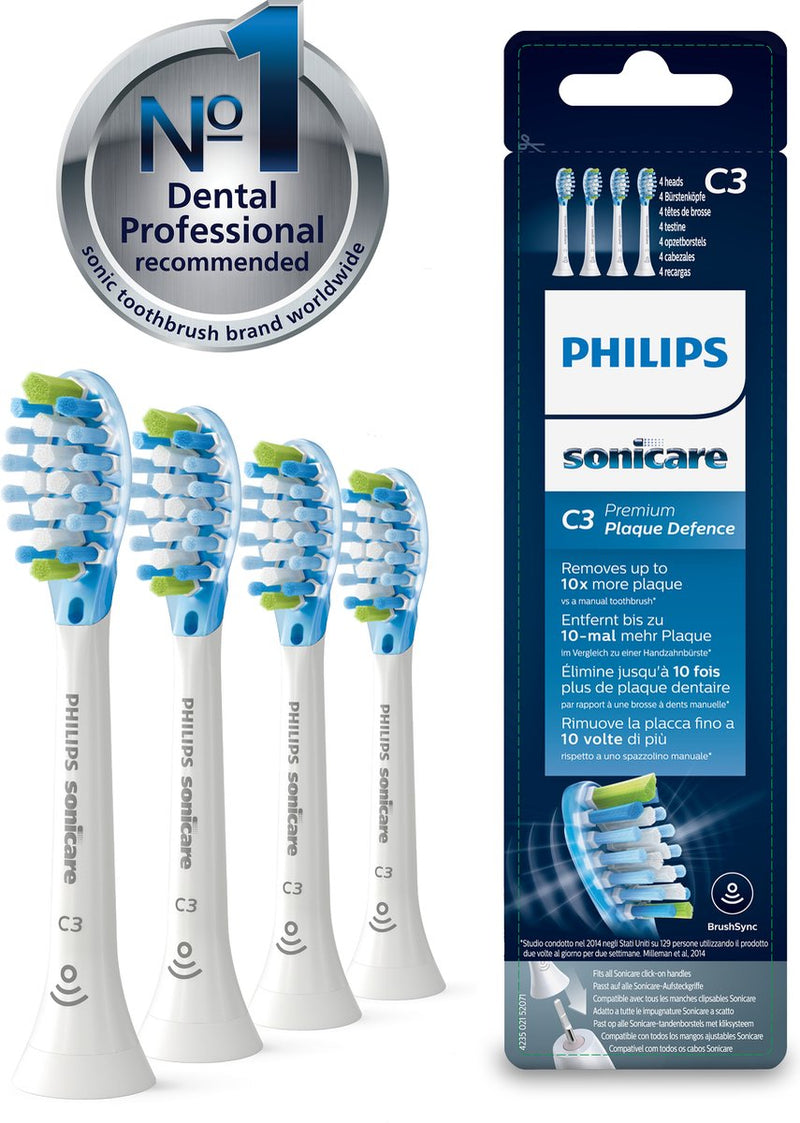 Philips Sonicare C3 Premium Plaque Defense HX9044/17 - Opzetborstel - 4 stuks