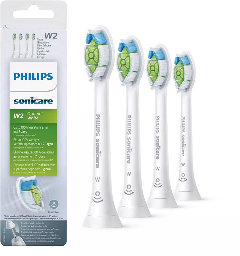 Philips Sonicare W2 Optimal White HX6064/10 - opzetborstels - 4 stuks